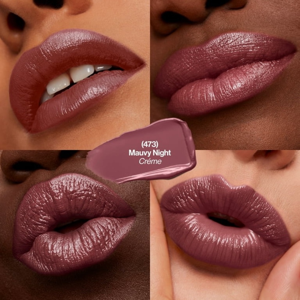 Revlon Super Lustrous Creme Lipstick, Creamy Formula, 473 Mauvy Night, 0.15 oz